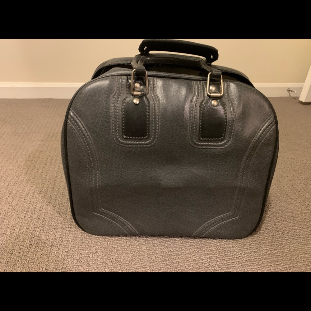 Vintage leather bowling bag